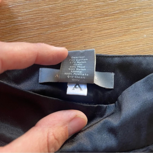 Ann Taylor 6 Black White Lace Pencil Knee Length Skirt Formal Cocktail Business - Picture 7 of 10